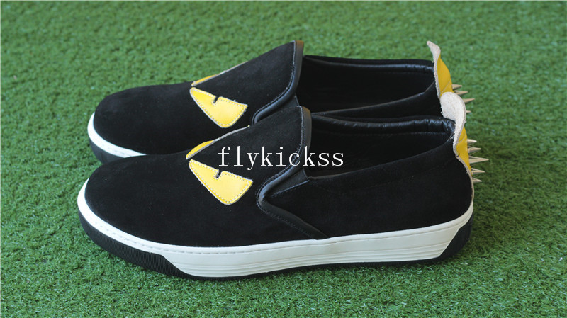 Fendi Spikes Sneaker Low Black Yellow Eye